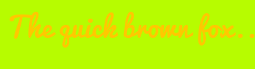Image with Font Color FFC800 and Background Color B7FC00